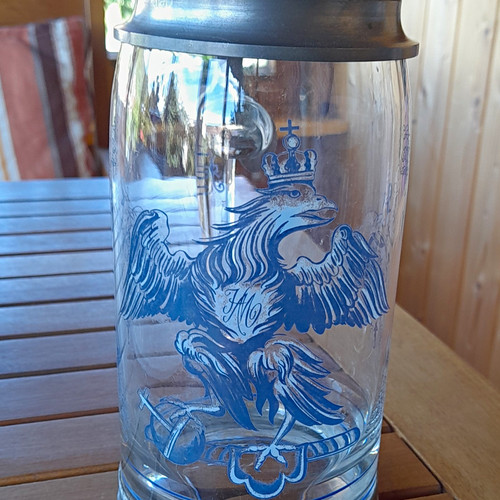 Rastal bierkrug aus glas - 1,