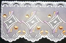 Scheibengardine orange lila colorierte  30 x 160 cm HxB