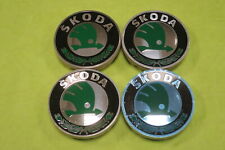 4 Nabenabdeckungen/Radkappen für Alufelgen original Skoda Set 3