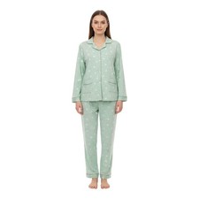 Damen pyjama schlafanzug lang - schlafanzug,