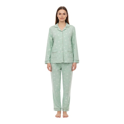Damen pyjama schlafanzug lang - damen,
