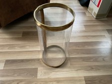 vintage antik Schirmständer Plexiglas Acryl mit Messing 50cm