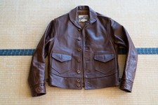 Aero marine leather - marine, jacket