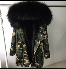 Damen Winter Parka Echtfell