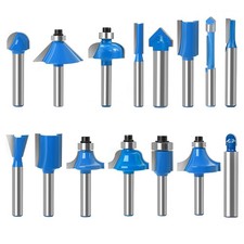 15tlg.Fräsersatz 8mm Shaft HM