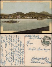 Ansichtskarte Königswinter Wolkenburg Drachenfels Rheindampfer DIORAMA 1911