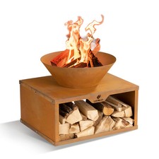 LANDMANN Feuerschale Feuerstelle Stahl Garten Terrasse Lagerfeuer Feuerkorb