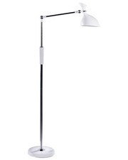 LED Stehlampe Metall weiß dimmbar verstallbar 160 cm Bogenlampe Andromeda