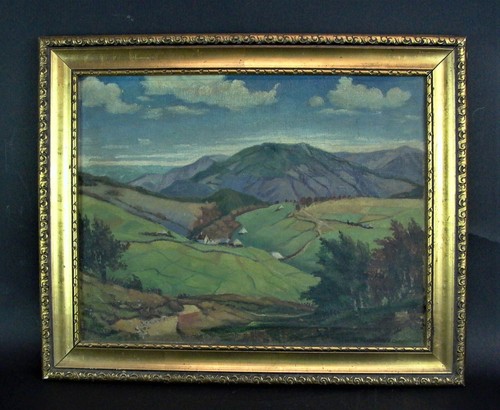 Altes ölgemälde auf leinwand - altes,
