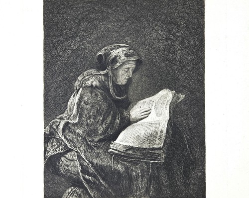 Alte radierung rembrandt s - alte, rembrandt's