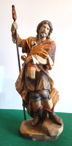 Antiker holzstatue isidor - antiker,