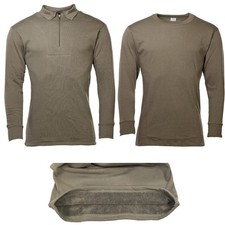 Leo Köhler Bundeswehr Rolli & Unterhemd Oliv Baumwolle Langarm Frottee/Plüsch