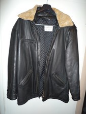 Herren  Lederjacke dunkel braun schwarz ,  Gr XL