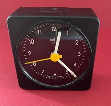 Braun Reisewecker Typ 3855 AB 1A  Schwarz Vintage