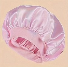 Rosa Bonnet Satin Schlafhaube Pink Haube