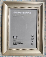 IKEA Bild/Fotorahmen rechteckig Holz  goldsilber  13x18 cm