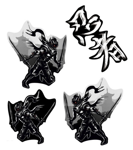 Sticker ninja stück - ninja, 4
