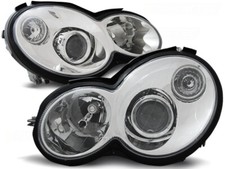 Scheinwerfer Set für Mercedes Benz C-Klasse Coupe CL203 BJ 00-04 Klar/Chrom
