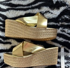 Offene Wedge Schuhe Plateau