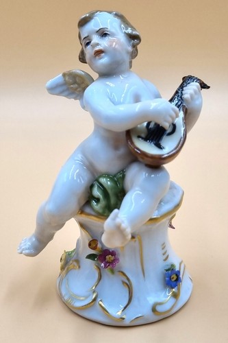 Porzellanfigur engel mit - porzellanfigur,
