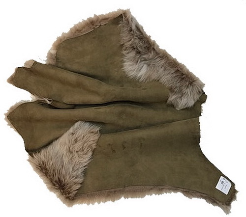 Beige biber lamm schaffell - beige,