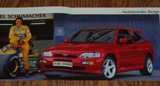 1992 Ford Escort RS Cosworth Schumacher F1 Prospekt brochure n Fiesta Mondeo