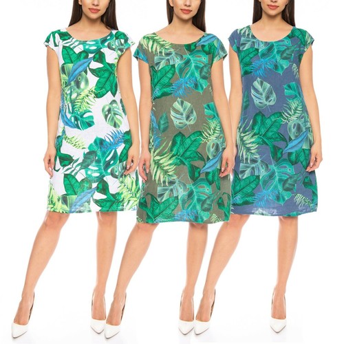 Damen leinen kleid sehr - leinen,