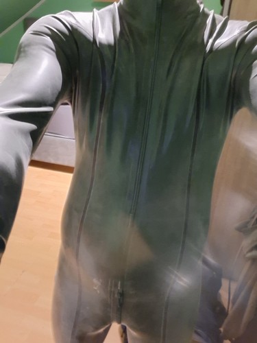Latex catsuit oliv - m,