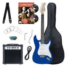 B-WARE 8-Teile Komplett E-Gitarre Set Verstärker Gigbag Tasche Gurt Gitarrenset