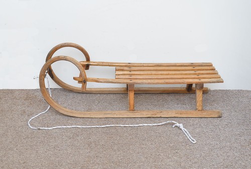 Vintage alter holzschlitten - alter,