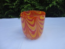 Murano Vase von Zecchin, signiert, RARITÄT, Orange Gelb - TOP ZUSTAND
