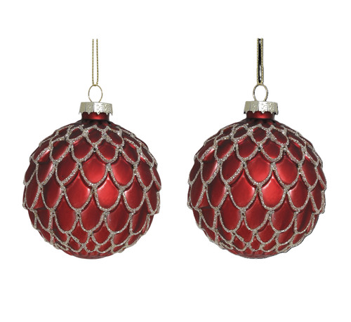Weihnachtskugel rot gold - weihnachtskugel,