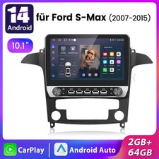 10.1"Für Ford S-Max WA6 2006-2015 Android14 Autoradio GPS NAVI 2+64GB Carplay FM
