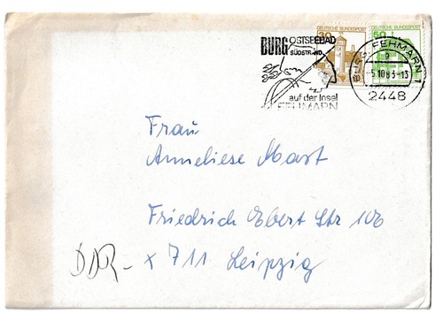 Ddr brief 1983 fehmarn burg - 1983,