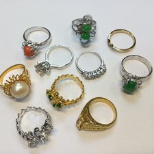 Schmuck Konvolut  Ringe Modeschmuck 10 Stück -3