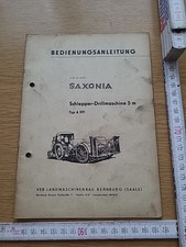 Bedienungsanleitung Saxonia Drillmaschine A591 A 592 Famulus Bernburg DDR