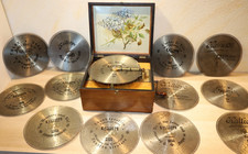 Antike Kalliope Spieluhr  mit 13x Platten 25 cm, Stille Nacht heilige Nacht