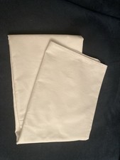 Kopfkissen Bezug Kissen 80x80 cm Halbleinen Weiß Knöpfe Ohne Muster Vintage