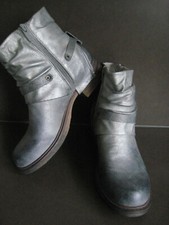 Ausgefallene Stiefelette aus Italien* grau silber used* Gr.38* neu 