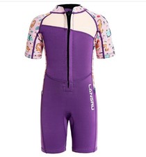 Kinder Neopren Schwimmanzug Mädchen 2,5 mm Kurzer Neoprenanzug  134-141 cm