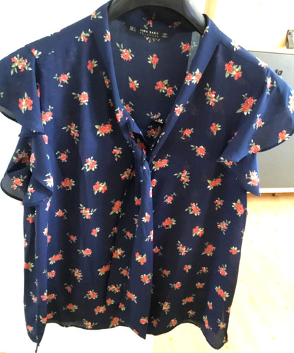 Zara basic bluse blau - basic,