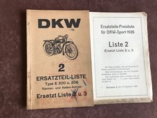 Ersatzteil Liste 2 DKW E200 206 Zschopau Rasmussen AG Preisliste 1928