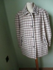 Creation Atelier Damen Jacke G. 22 beige-weiß Hahnentritt Mohair Lana