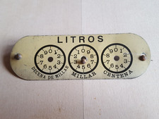 Blechschild Wasseruhr Wasserzähler ? um 1910 Spanien Gasuhr Gaszähler ? Antik !!