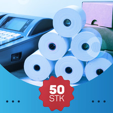 50 Kassenrollen - Bonrollen Thermorollen für Thermodrucker & Kassensysteme