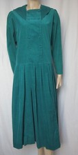 Laura Ashley Kordkleid 36 38 grün Cord Matrosenkragen vintage Kleid 80er