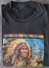 Indianer T-Shirt Gr. XL Native American Cree Weissagung Message Indian Shirt