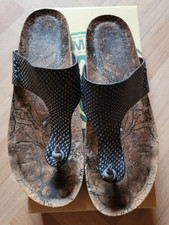 Panama Jack Damenschuhe/Zehenteiler, "Julia Snake B2", Navy, Leder/Kork, getr.