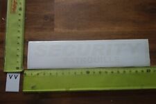 Alter Aufkleber Polizei Kontrolle Beschriftung Sicherheitsdienst SECURITY (VVH)