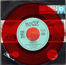 Depeche Mode Stripped 7" Vinyl Deutschland Mute 1986 Rotes Vinyl. Knick Im Bild